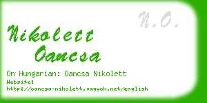 nikolett oancsa business card